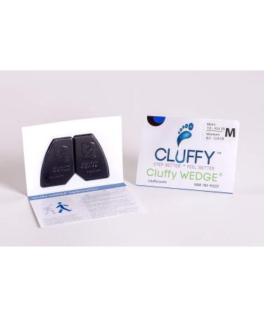 Cluffy Wedge Shoe Insert Pad for Foot and Heel Pain - Medium Black - Set of 2 Wedges - Fits Men's US 7-10.5 and Women's US 8-12 - Buy Online on GoSupps.com