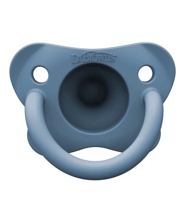 Dr. Brown's HappyPaci 100% Silicone Pacifier 0-6m BPA Free - 3 Pack Variety Pack (Blue/Light Blue/White) - Buy Online on GoSupps.com