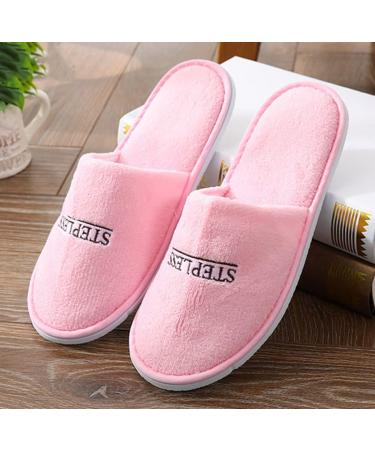 Anawakia 5 Pairs Hotel Slippers Set - Terry Cloth Closed Shoes for Spa & Home - Pink EU Size 42 - Buy Online on GoSupps.com