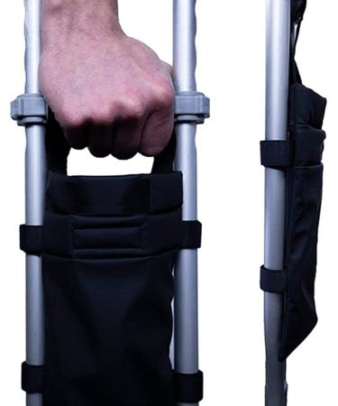 BUKISA Crutch Pouch Bag Crutch Accessories Bag for Water Bottle - Water-Resistant Pocket Organizer with Drink Holder Pouch for Crutches Phones Keys Pens Water Bottles - Buy Online on GoSupps.com