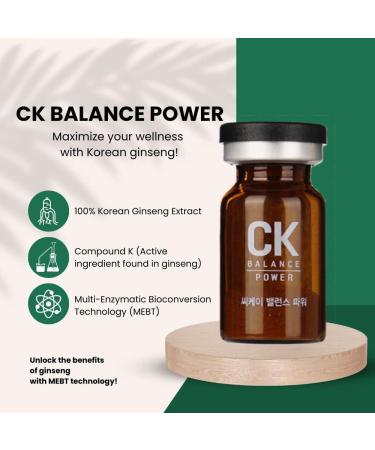 CK Balance Power - 100% Korean Ginseng Extract with Compound K for Immune Support - 5 Vials - Buy Online on GoSupps.com
