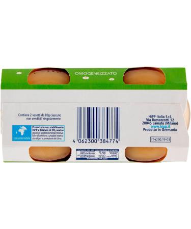 Hipp Homogenized Williams Pear 100% Organic 2 x 80g - Buy Online on GoSupps.com