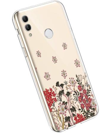 Morechioce Ultra Thin Transparent Silicone Case for Huawei Honor 10 Lite & P Smart 2019 - Floral Design Protective Cover #16 - Buy Online on GoSupps.com