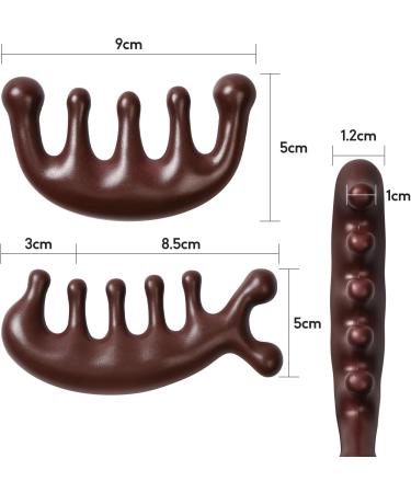 Scalp Massager Set - 2 Head Massage Brushes for Hair Growth & Relaxation | Gua Sha Comb & Acupuncture Relief - Buy Online on GoSupps.com