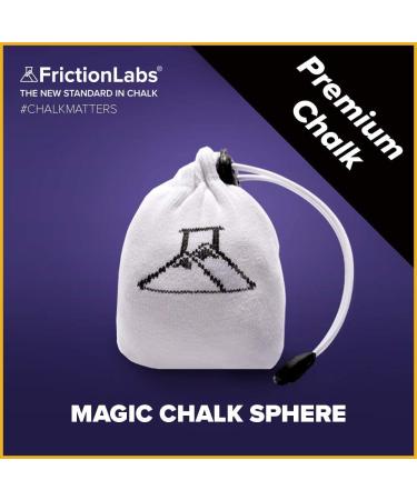 FrictionLabs Magic Chalk Ball 2.2 oz - Premium Chalk for Rock Climbing, Weight Lifting, Gymnastics, Bowling, Crossfit - Refillable Sock for Mess-Free Application - No Fillers or Artificial Drying Agents - Chalk White - Buy Online on GoSupps.com