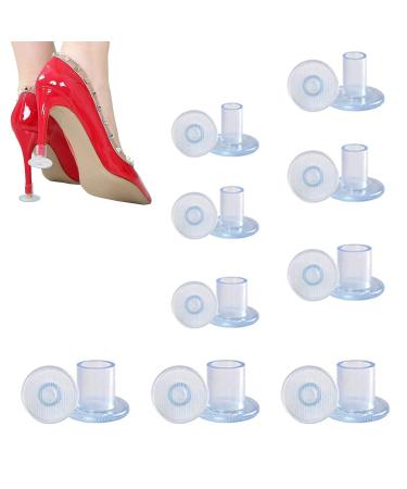 9 Pairs High Heel Protectors High Heels Protectors Stiletto Heel Covers High Heel Caps Grass Stopper for Daily Use Wedding Formal Occasions Small/Medium/Large (Transparent)