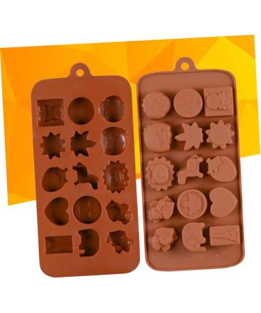 HOMSFOU 15 Molder Mold for Chocolate Mold Non-Stick Mold Cartoon Animal Mold Silicone Molds Candy Molds Silicone Cake Molds Baking Small Animals Bakeware Fudge Biscuit medium Brown - Buy Online on GoSupps.com