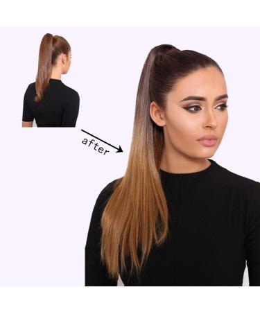 prinfantasy Hair Extensions Human Hair 24 Inch Honey Orange Blonde Ponytail Extension Long Yaki Straight Drawstring Extension Srunchies Hairpiece Extensions for Women GBMW282 MW282 24 inch - Buy Online on GoSupps.com