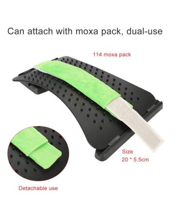 Sonew Arched Back Stretcher | Lumbar Support & USB Heating Waist Massage Mat | Spine Board for Back Stretch (Black & Green) - Shop Internationally - Buy Online on GoSupps.com