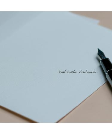 Parchment Leather Pieces 4x6 (3 Pieces) - Natural Antique and White Color for Handwriting, Blessings, and Longevity | Premium Quality Parchment for Notes | 300-Year Preservation - Buy Online on GoSupps.com