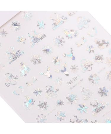3D Snowflake Christmas Silver Nail Art Stickers Self Adhesive Manicure Decor Transfer Decals(189) Style189 - Buy Online on GoSupps.com