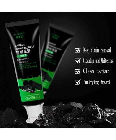 Yanjiayi Bamboo Charcoal Deep Toothpaste - 5 Pack for Whiter Teeth & Fresh Breath | Activated Charcoal Toothpaste for Stain Removal - Buy Online on GoSupps.com