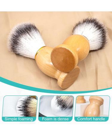 NHPY Men's Razor Brush - Premium Wooden Shaving Brush for Beard & Facial Hair Cleaning | Perfect for Smooth Shaving & Soap Foaming - Buy Online on GoSupps.com