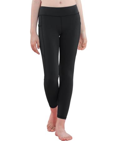 Willit Girls Leggings - Youth Active Compression Tights with Pockets, Black, Large - Buy Online on GoSupps.com