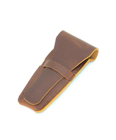 Buy JJNUSA Old Fashioned Sleeve Travel Pouch for Double Edge Safety Razor - Leather Case for Men s Personal Care Essentials - Durable Brown Design - Buy Online on GoSupps.com