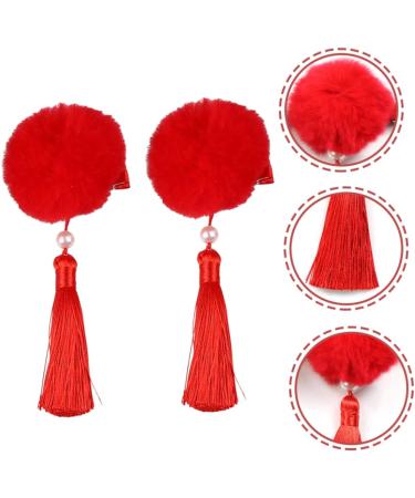 FRCOLOR 9 Pairs Tassel Hair Ball Hair Clip Hanfu Hair Clip Kids Japanese Kimono Hair Clip Hair Clips for Girls Kids Hair Clips Hair Pin Tassel Fur Ball Red Artificial Fur The Flowers Child - Buy Online on GoSupps.com