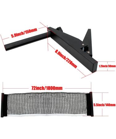 DDJSport Portable Table Tennis Net Clip Set - Fits 1 Inch Max Table Thickness, Easy Setup with Clamps and Post (Black) - Buy Online on GoSupps.com