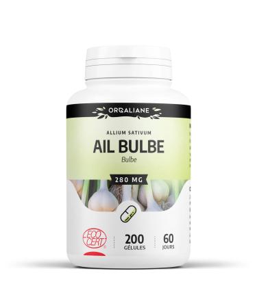 Organic Garlic - 200 capsules 280 mg