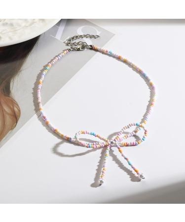 Kuaiyiju Butterfly Statement Necklace - Adjustable Collarbone Chain with Acrylic Beads | Elegant Black & Crystal Jewelry for Women - Buy Online on GoSupps.com
