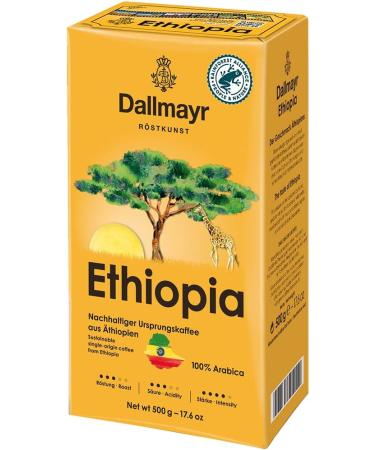 Dallmayr Ethiopia Ground Coffee Filter Coffee Roasted Coffee 100% Arabica 500 g - Buy Online on GoSupps.com