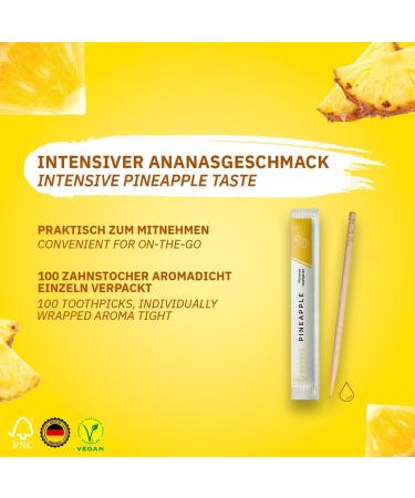 Miracle Toothpick with Taste - 100 Individually Packaged - 8 Flavored Plastic-Free Options for Fresh Breath & Smoking Cessation - Sugar-Free Pineapple & More - Buy Online on GoSupps.com