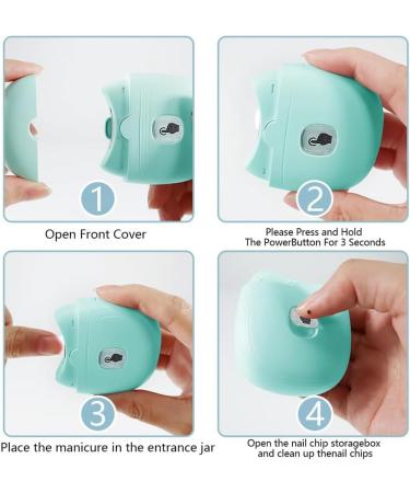 pintoc Electric Nail Clipper Portable Automatic Nail Clippers for Adults Electric Nail Clippers Green Easy Install Easy to Use - Buy Online on GoSupps.com