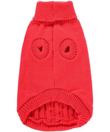 Warm Small Dog Sweater & Cat Sweatshirt | Cozy Pet Clothing for Small Dogs & Kittens - Red L - Buy Online on GoSupps.com