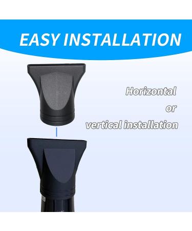 2Pcs Black Hair Dryer Attachment Set - Professional Plastic Diffuser & Concentrator Nozzle for Diameter 4.2cm to 4.6cm - Blow Dryer Replacement Parts for Flat and Volume Hair Drying - Buy Online on GoSupps.com