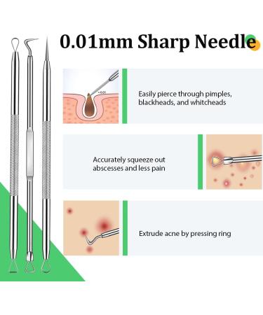 Blackhead Remover Pimple Popper Tool Kit: 6 Pack Black Head Remove Comedone Extractor for Acne Comedone Whitehead Popping Zit Blemish Facial Skin Care Tools - Buy Online on GoSupps.com