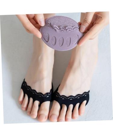 Buy Separated-Toes Gel Insoles & High Heel Pads - 15 Pairs Women's Invisible Nylon Socks | Assorted Color & Skin-Friendly Comfort - Buy Online on GoSupps.com