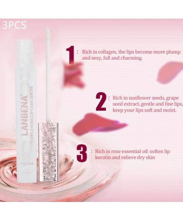 Lip Care Lip Plumper Serum - Volumizing Lip Booster & Enhancer | Reduce Fine Lines & Moisturize (3PCs) - Buy Online on GoSupps.com