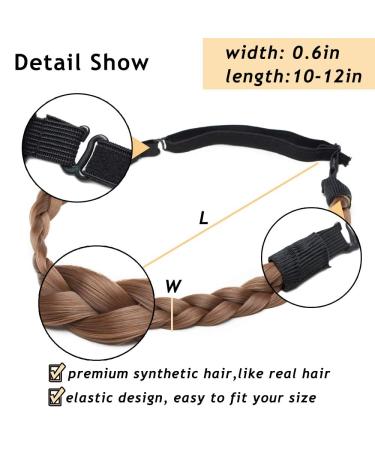 Chunky Dark Brown Braided Headband for Girls and Women | Elastic Stretch Hairpiece (Pack of 1) - Buy Online on GoSupps.com