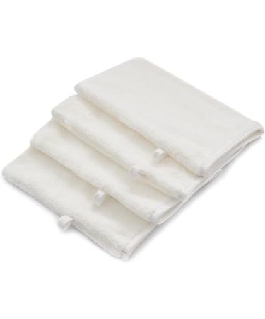 YSN Home Collection Fluffy Microfiber Wash Mitts & Washcloths - 8 Pack 16x21cm White | Premium Quality for Home & Spa - Buy Online on GoSupps.com