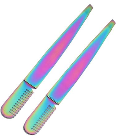 Stainless Steel Eyebrow Tweezers - Dual Head Precision Clamping & Multifunctional Eyebrow Trimming Tool - International Shipping Available - Buy Online on GoSupps.com