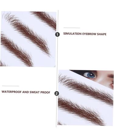 Mipcase 4pcs Eyebrow Stickers Blush Makeup Eyebrow Transfers Stickers Imitation Eyebrow 6d Stencil Bionic 1 count (Pack of 1) Brown - Buy Online on GoSupps.com