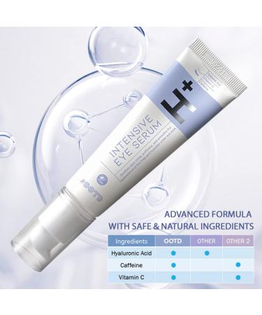 OOTD Vegan Eye Serum Cream with Hyaluronic Acid, Vitamin C, Caffeine | Dark Circle Treatment | 30g | Made in Korea | EVE Vegan Certified - Buy Online on GoSupps.com
