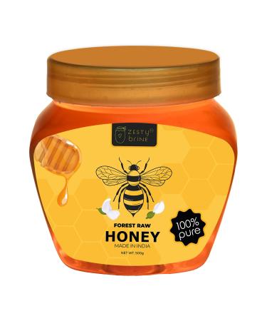 Zesty Brine 100% Pure Indian Forest Honey Daily Wellness Support Rich Cream with No Sugar Organic Honey (500g)