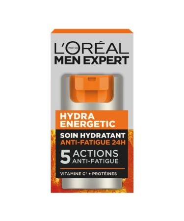 L'OREAL PARIS Soin Visage Homme Anti-Fatigue Hydratant Intense clat et Fra cheur (50 mL) - Le Lot De 3