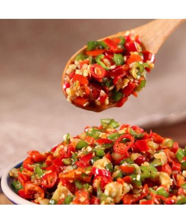 Color Chili Sauce homemade seasoning Hunan hot&spicy green and red chili peppers ickled vegetables Hot pot dipped in sauce pmixed noodle sauce Hunan specialty condiment (Color Chili Sauce 280g 3can) Color Chili Sauce 280g 3can - Buy Online on GoSupps.com