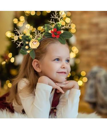 IYOU Christmas Headband Set Green Leaf Hair Piece Xmas Tree Hair Clips Halloween Costume Hair Accessories for Women and Girls - Buy Online on GoSupps.com