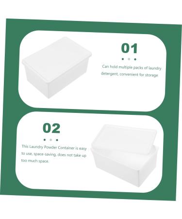 Cabilock Box Sheet Laundry Detergent Storage Box Drawer Laundry Room Bucket Laundry Powder Bin Scent Beads Container Laundry Detergent Dispenser Laundry Plastic With Cover White 16.8X11X7.5CM White - Buy Online on GoSupps.com