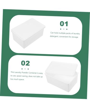 Outanaya Box Sheet Laundry Storage Box Laundry Beads Large Capacity Bucket Laundry Powders Holder 16.8X11X7.5CM White - Buy Online on GoSupps.com