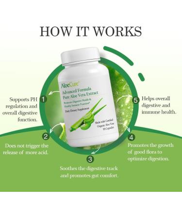AloeCure Digestion Support Pack - Natural Aloe Juice 1btl, Aloe Vera Capsules 30 caps - Buy Online on GoSupps.com