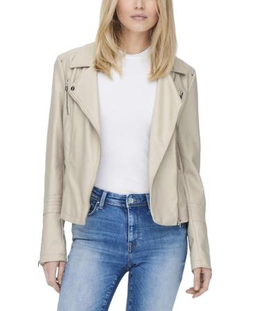 ONLY female faux leather jacket faux leather faux leather jacket 40 Silver Lining