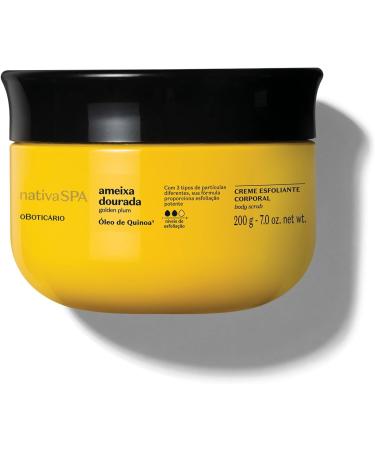  O BOTICARIO O Botic rio Nativa SPA Body Scrub Golden Plum Deep Exfoliating Moisturizing Prevents Ingrown Hair Renewed and Radiant Skin Vegan 200g - Buy Online on GoSupps.com
