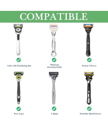 Linkidea Wall-Mounted Razor Holder - 2 Packs Self-Adhesive Bathroom Storage for Men - Practical Shaving Stand in Black - Buy Online on GoSupps.com