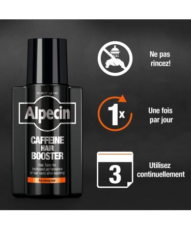 Alpecin Black Booster Hair Tonic 2x 200ml | Prevents and Reduces Hair Loss | Natural Hair Growth for Men | Energizing for Strong Hair - Buy Online on GoSupps.com