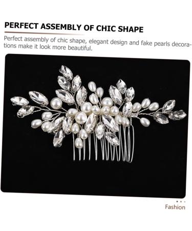 minkissy Bridal Headwear Romantic Wedding Hair Comb Wedding Hair Clip Wedding Hair Accessories Hair Wedding Decor Hair Pin Bridal Headpiece Tiara Crystal Wig Grace Miss White - Buy Online on GoSupps.com