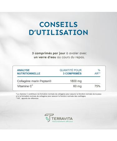 Pure Patented MARINE COLLAGEN Peptides + Vit C | High Dosage 1800 mg in 3 Tablets | 90 Tablets | Flexible Joints  - Buy Online on GoSupps.com