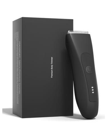 Rechargeable Groin Hair Trimmer for Men with 3 Replaceable Ceramic Blade Heads